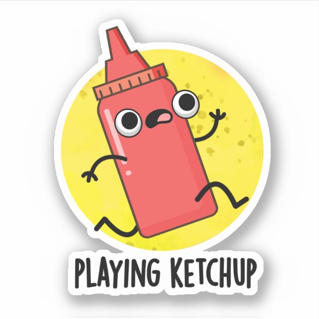 Ketchup Funny Sauce Pub spielen Aufkleber (Vorderseite)