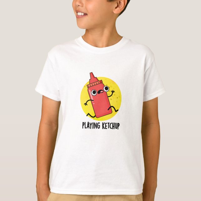 Ketchup Funny Sauce Pub spielen T-Shirt (Vorderseite)