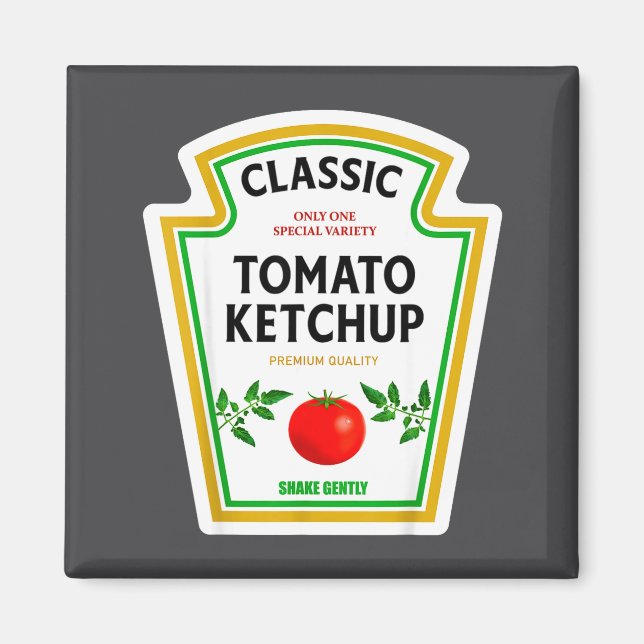 Ketchup Halloween 2024 Costume Matching Mustard Co Magnet (Vorne)