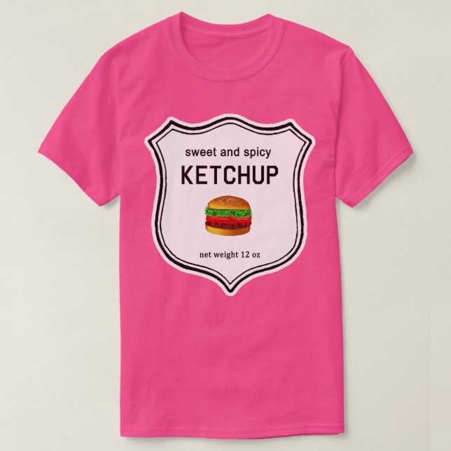 KETCHUP mit Hamburger Halloween-Kostüm T-Shirt (Design vorne)