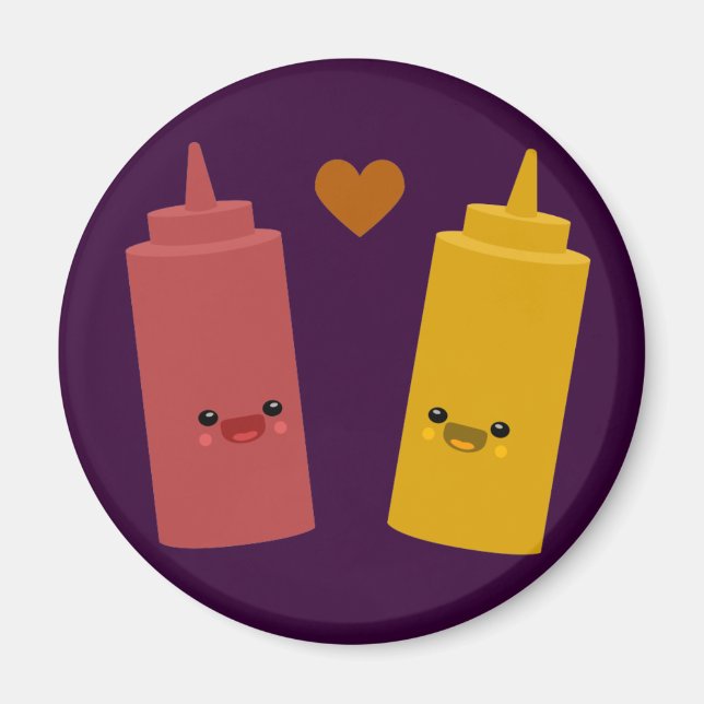 Ketchup & Mustard Friends Magnet (Vorne)