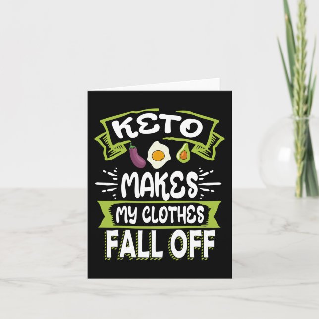 Keto Diät Ketogenese Ketogenese Kleidung fallen Karte (Vorderseite)