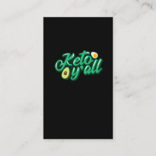 Keto Diät Low Carb hohe Fett-Fitness Ernährung Visitenkarte