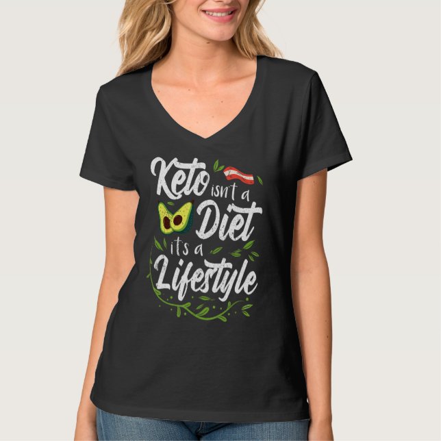 Keto Diät Männer Frauen Ketosis Ketogenese Low Car T-Shirt (Vorderseite)
