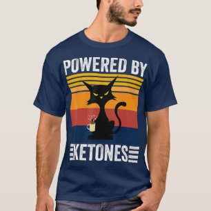 Keto Diät Spaß angetrieben von Ketones Funny Coffe T-Shirt