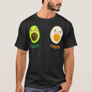 Keto Diet Avocado Egg Boobshirt Power Couple Funny T-Shirt