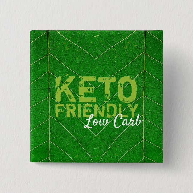 Keto Friendly Low Carb Button (Vorderseite)