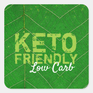 Keto Friendly Low Carb Quadratischer Aufkleber