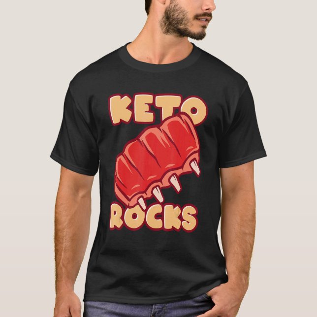 Keto Rocks Grilled Spare Ribs T-Shirt (Vorderseite)