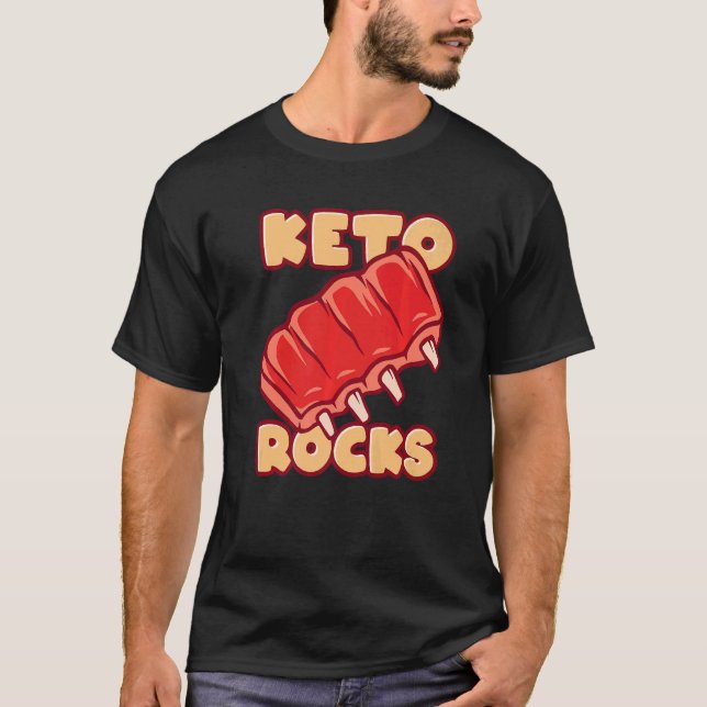 Keto Rocks Grilled Spare Ribs   T-Shirt (Vorderseite)