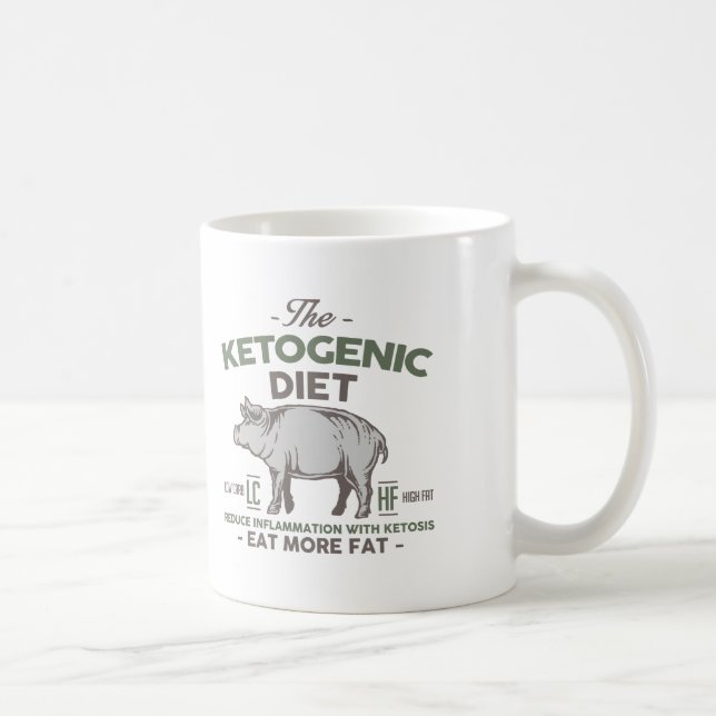 KETOGENIC DIÄT: Essen Sie fette Hilfsentzündung, Kaffeetasse (Rechts)