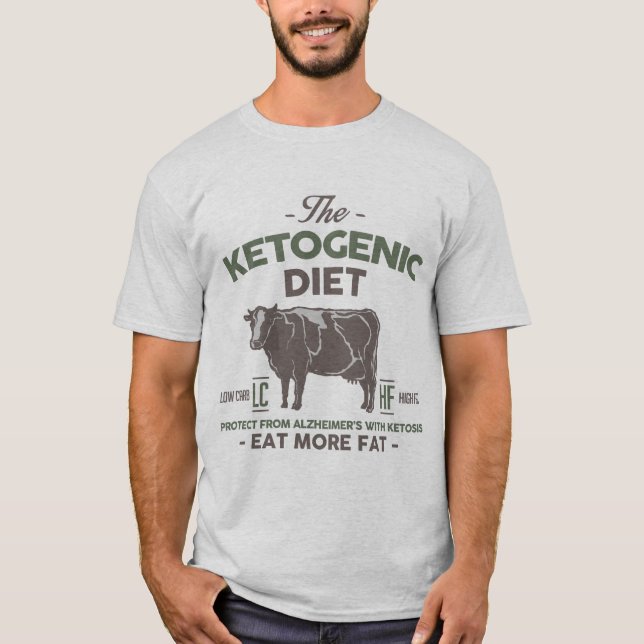 KETOGENIC DIÄT: Essen Sie fettes Helfer Alzheimer, T-Shirt (Vorderseite)