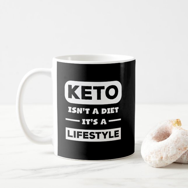 Keton ist nicht eine Diät, die es eine Kaffeetasse (Mit Donut)