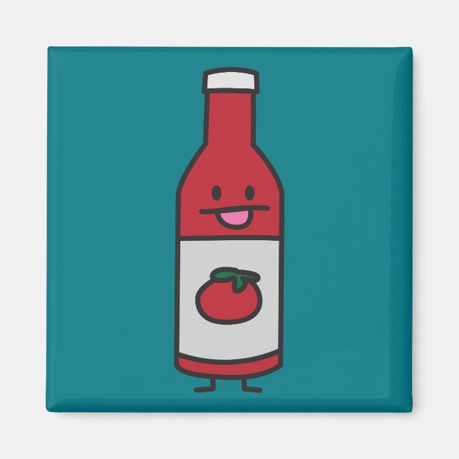Ketschup-Flaschen-Tomatensauce-Tabellenwürze Magnet (Vorne)