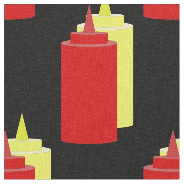 Ketschup und Senf Stoff (Nahaufnahme)