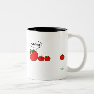 Ketschup-Witz-Tasse Zweifarbige Tasse
