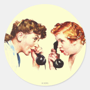 Kette des Klatsches Runder Aufkleber