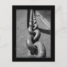 Kette in schwarz-weiß Postkarte