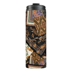 Kette, Paisley, Blumen: vintage Patchwork. Thermosbecher