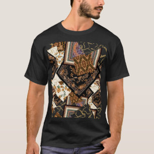 Kette, Pisley, Blume: Vintages Patchwork. T-Shirt