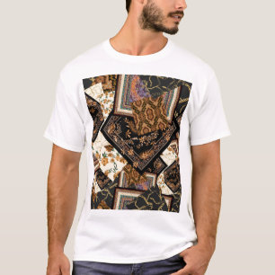 Kette, Pisley, Blume: Vintages Patchwork. T-Shirt
