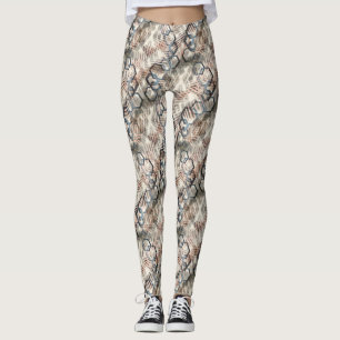 Ketten auf Blätter aus Palmen. Leggings