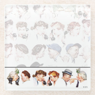 Ketten des Klatschens 4 Glasuntersetzer