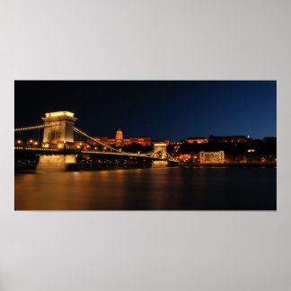 Kettenbrücke Budapest Poster