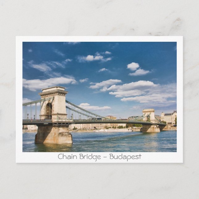 Kettenbrücke - Budapest Postkarte (Vorderseite)