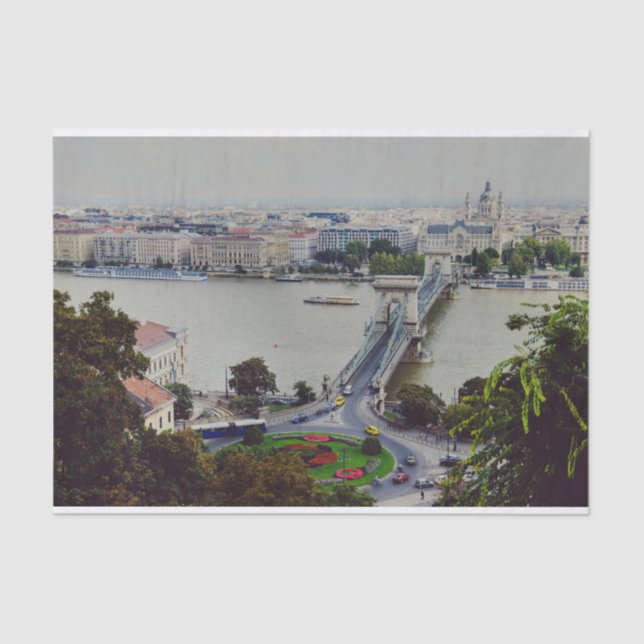 Kettenbrücke, Budapest Seidenpapier (Vorderseite)