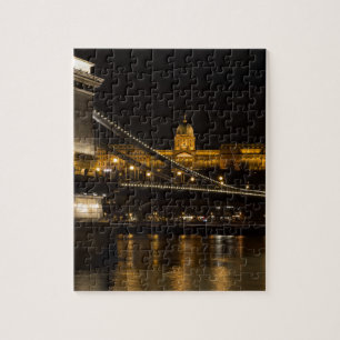 Kettenbrücke mit Buda Castle Ungarn Budapest Puzzle