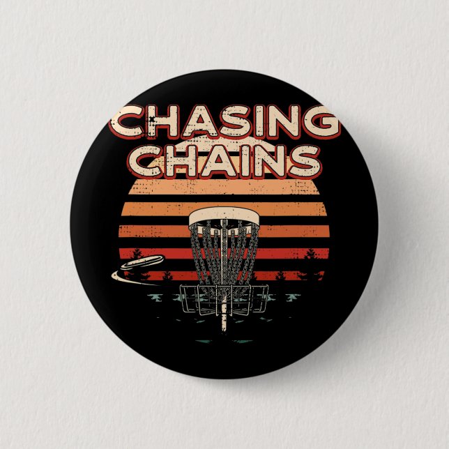 Kettenjagd Disc Golf Hobby Disc Golfer Freizeitbes Button (Vorderseite)