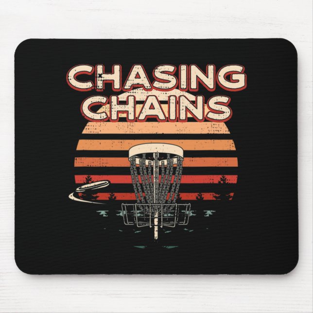 Kettenjagd Disc Golf Hobby Disc Golfer Freizeitbes Mousepad (Vorne)