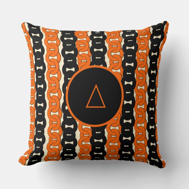 Kettenmuster Kissen (Vorderseite)