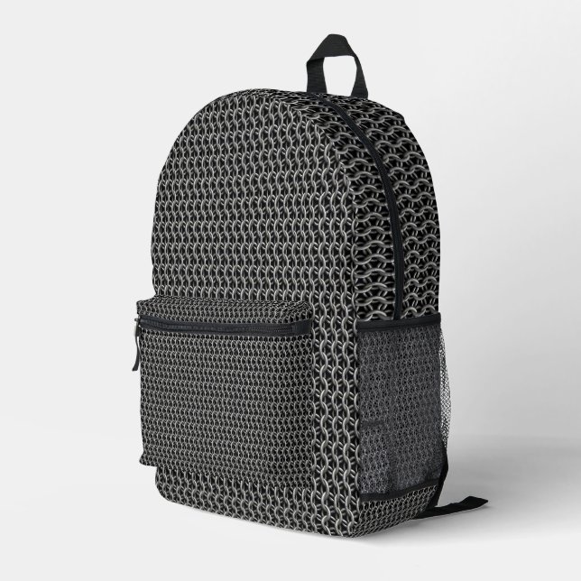 Kettenpanzer Mittelalterliche Rüstung Bedruckter Rucksack (Rückseitige Ecke Rechts)