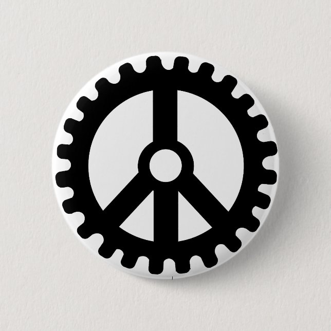 Kettenrad des Frieden-Knopfes Button (Vorderseite)