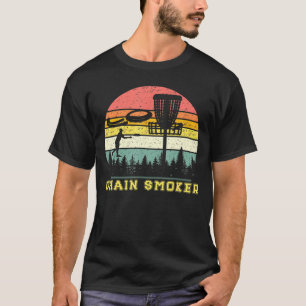 Kettenraucher Vintage Scheibe Golfer Retro Frisbee T-Shirt