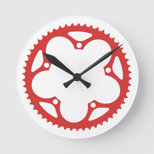 Kettenring Runde Wanduhr (Vorderseite)