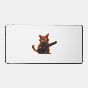 Kettensägen Katzenklassiker Schreibtischunterlage