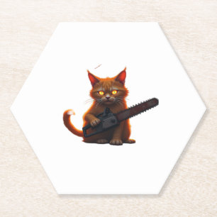 Kettensägen Katzenklassiker Untersetzer