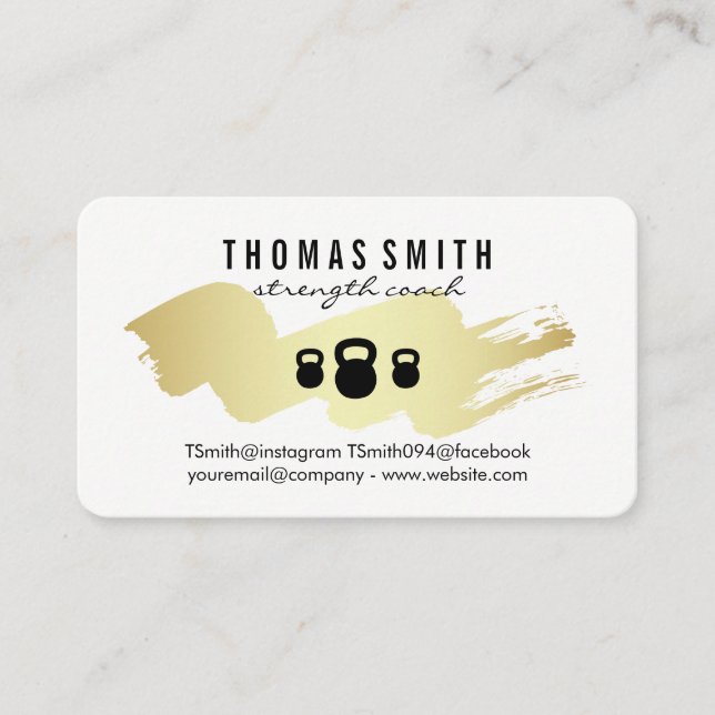 Kettle Bell Gold Fitness Trainer Termin (Vorderseite)