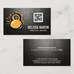 Kettle Bell Logo   QR Code Business Card Visitenkarte