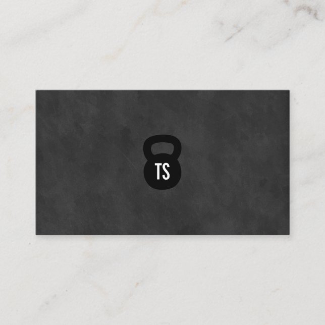 Kettle Bell Personal Trainer Chalkboard Visitenkarte (Vorderseite)