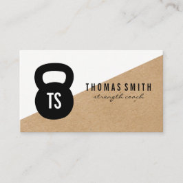 Kettle Bell Personal Trainer Geometric Visitenkarte