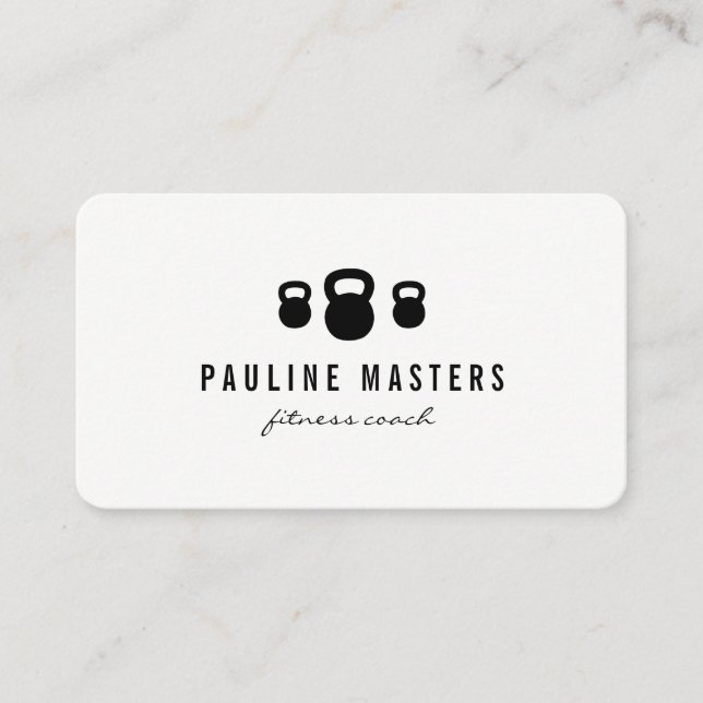 Kettle Bells Fitness Coach Treuhandkarten Treuekarte (Vorderseite)