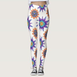Kettle Bells Florale Mandalas Nahtloses Muster Leggings