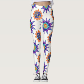 Kettle Bells Florale Mandalas Nahtloses Muster Leggings