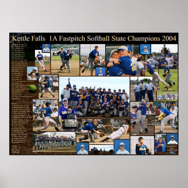 Kettle Falls 1A Staat Champions Poster (Vorne)