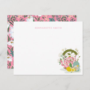 Kettle & Tee Tin Pink Blumenstrauß Karte