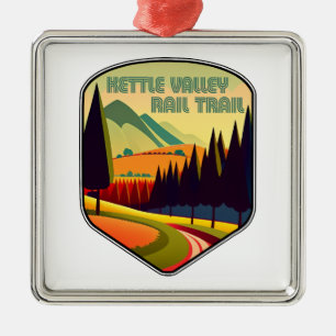 Kettle Valley Rail Trail British Columbia Colors Ornament Aus Metall